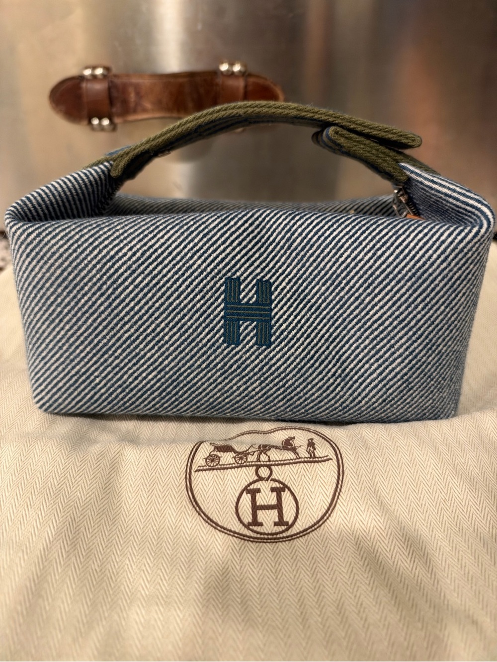 Hermes Bride-a-Brac case, small model- Bleu Abysse
